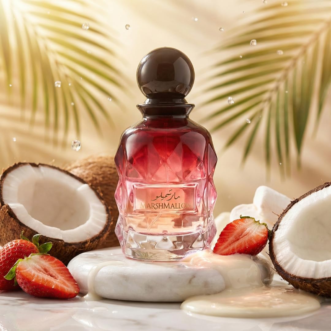 Pink Marshmallow Blush Perfume for Women - Long-Lasting Eau de Parfum 100ML | Sweet Arabian Vanilla Strawberry Scent