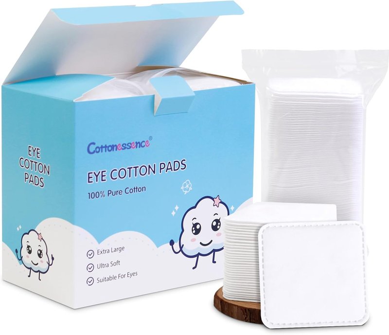 Cotton Eye Cotton Pads - 100% Pure Lint-Free, Soft-Edged Design | Extra Large, 160-Count for Makeup Removal & Toner Application