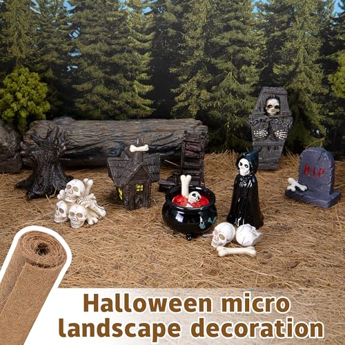 Halloween Village Accessories Mat - Natural Coconut Coir Liner, 43" x 16"