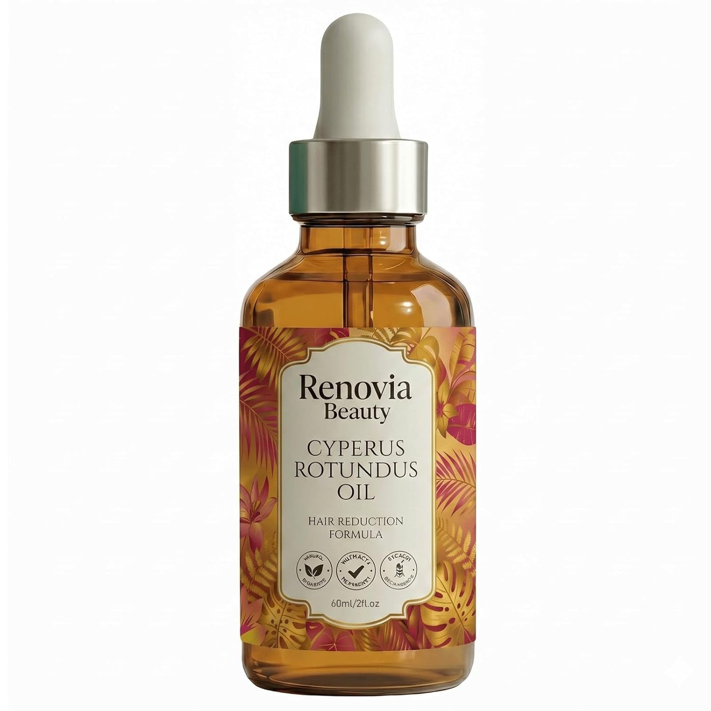 Cyperus Rotundus Oil for Hair Removal - Stop Unwanted Hair Growth Naturally | 2 Fl. Oz (1 Pc)