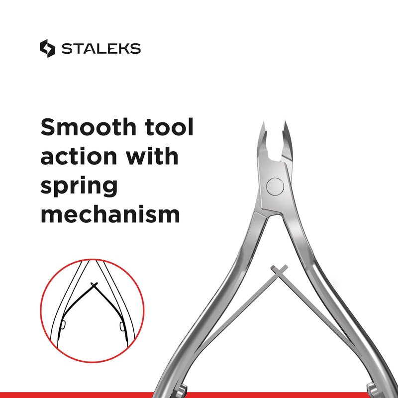 Staleks CLASSIC 12 Cuticle Nippers – 3mm Blade – Stainless Steel – Compact Design – For Home Manicure & Pedicure