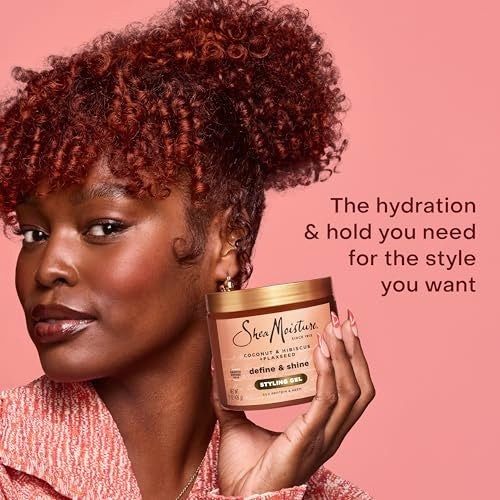 SheaMoisture Coconut & Hibiscus Define & Shine Gel 15oz for Curly Hair