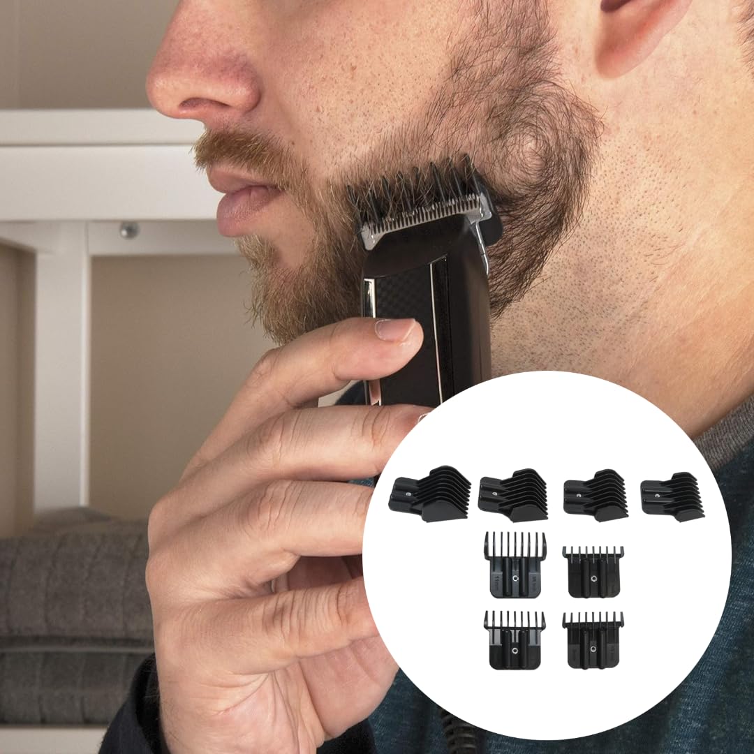 Upgraded 8 Sizes Trimmer Guards Set Compatible for Babyliss FX787G, FX787BN, FX787RG, FX787S, FX787GDB, FX726, FX797,Multiple Sizes w/Metal Spring Clip