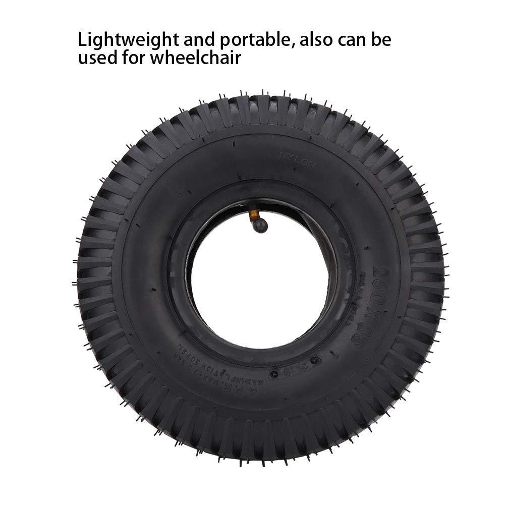 Dioche Wheelchair & Mobility Scooter Tires, 3.00-4/260X85 Rubber Tires, Replacement for Electric Wheelchair & Scooter