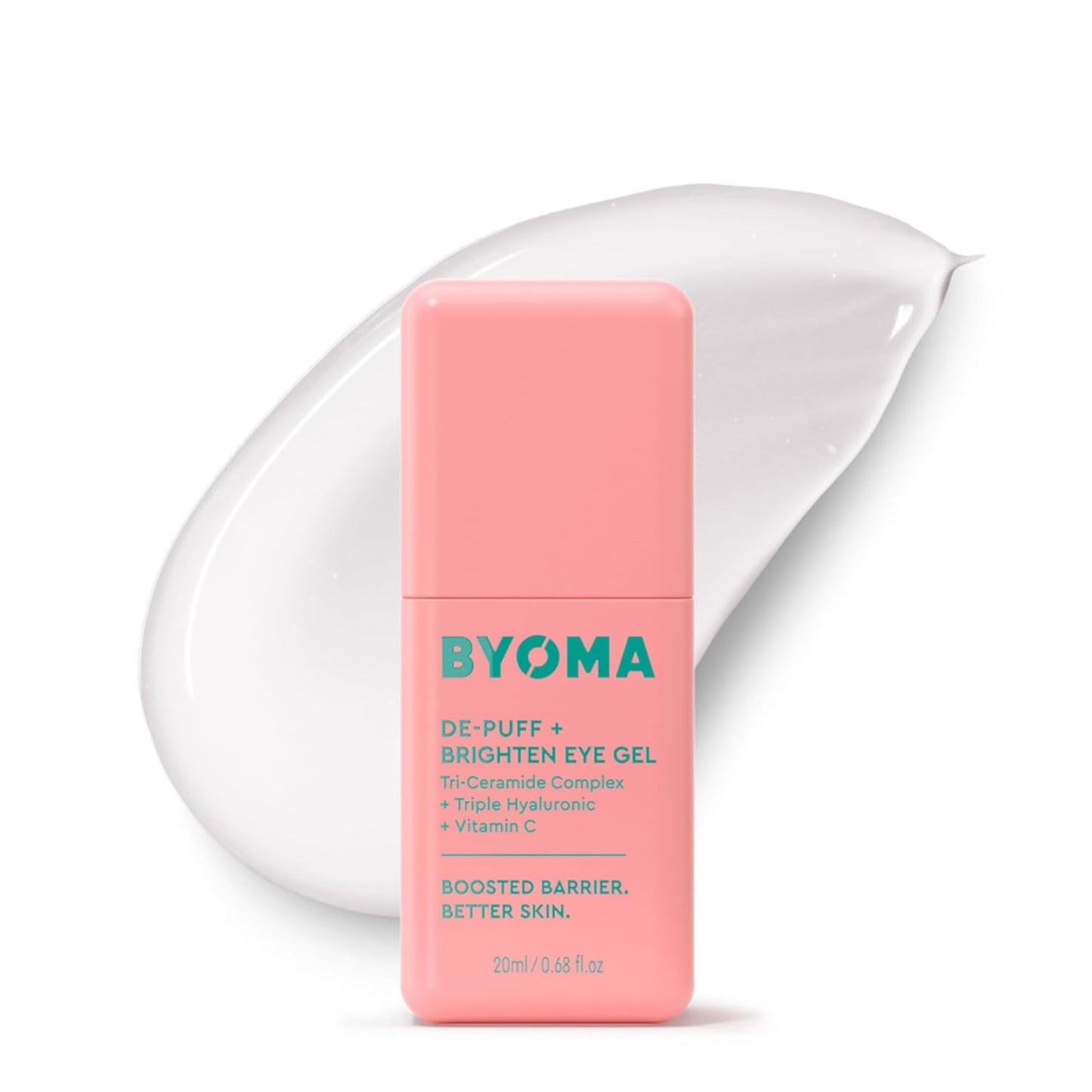 BYOMA Eye Gel - De-Puff & Brighten Under Eye Cream with Hyaluronic Acid & Vitamin C | 0.68 fl. oz