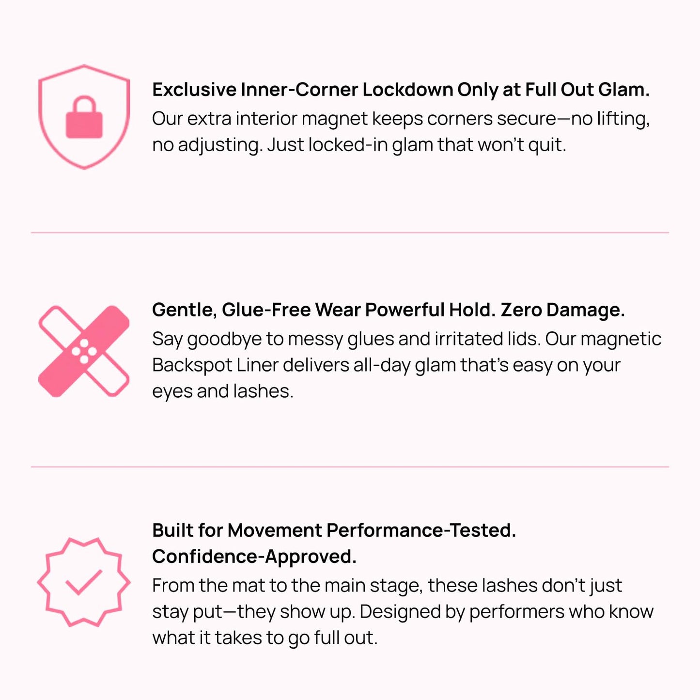 Full Out Glam Magnetic Eyelashes and Eyeliner Kit - Contains 3 Styles of Reusable Magnetic Lashes, LashMate Applicator, BackSpot Liner - Easy to Wear, No Glue Needed, Performance Gift Set