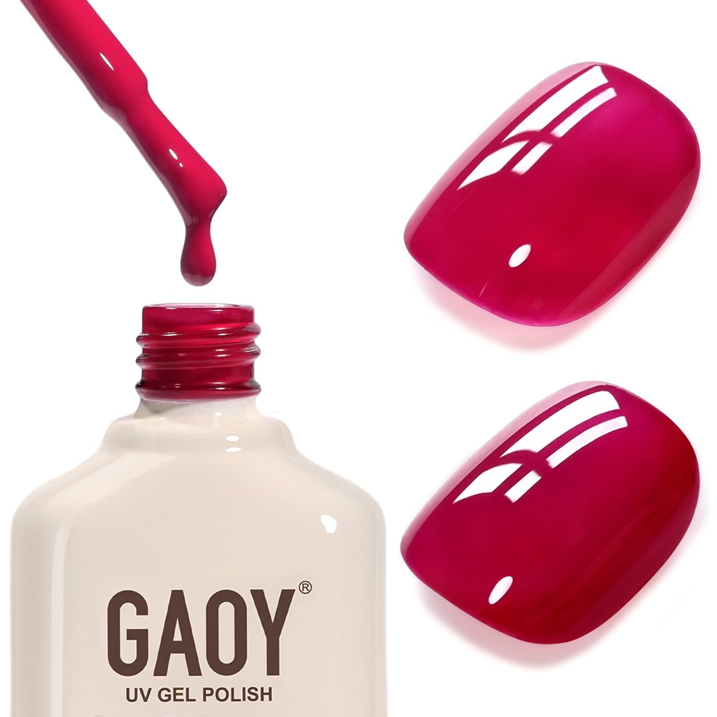 Sheer Light Pink Gel Nail Polish - 16ml UV Cure Jelly Milky White Peach for DIY Manicure & Pedicure