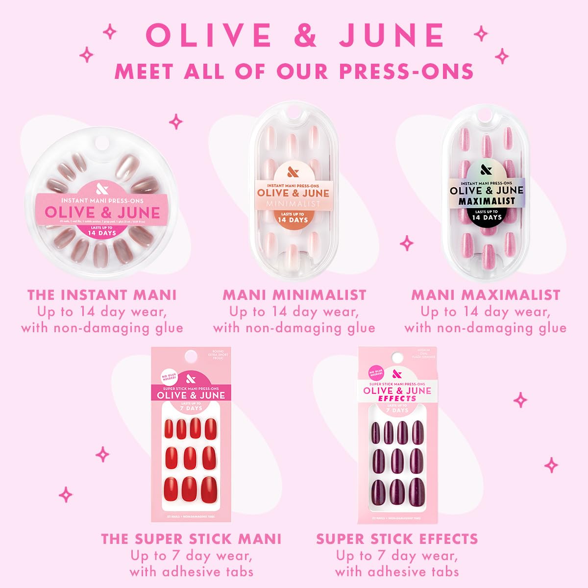 Minimalist Press-On Nails - Non-Toxic, Long-Lasting | 42 Fake Nails in 21 Sizes | Short Squoval CDJ Syrup Gradient
