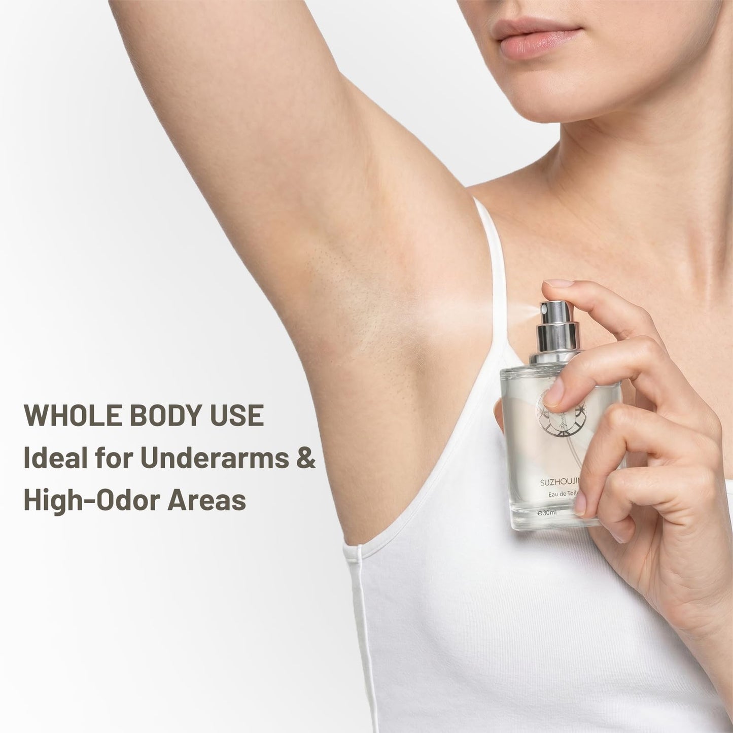 SUZHOUJINHE Enzyme Odor Control Body Mist for Men & Women Long-Lasting Underarm Hair & Body Spray Aluminum-Free Alcohol-Free Fresh Scent 1.1fl oz Travel Size for Gym Bag