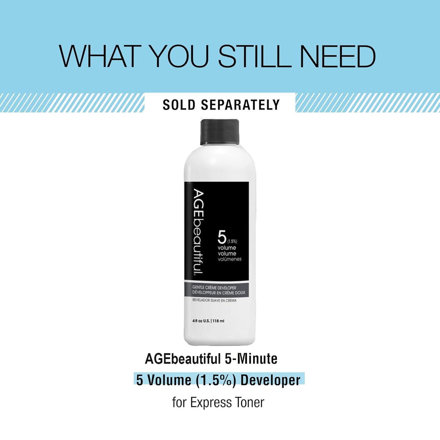 AGE Beautiful Demi Liqui-Creme 5-Minute Express Toner - Enhance Gray Hair, Nourishing & Ammonia-Free | Custom Shades & Shine