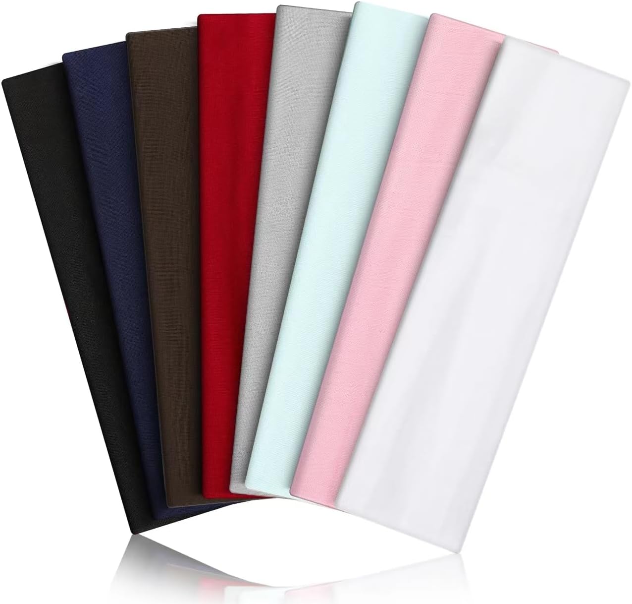 Non-Slip Sports Headbands - 8PCS Elastic Running Bands for Men & Women | Soft, Sweat-Absorbent Design