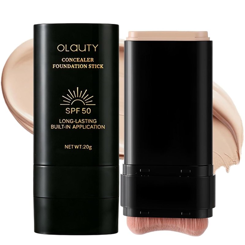 Foundation Stick - Full Coverage Waterproof Concealer with SPF 50+ | Tattoo Cover Up Makeup (02# Wheat)