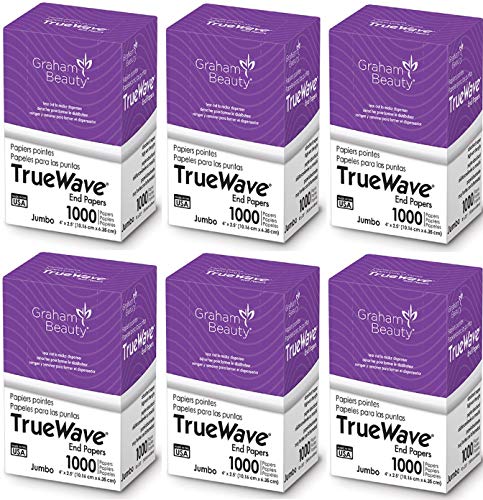 Graham Truewave Jumbo Perm End Papers - 1000 Pack, 4" x 2.5"