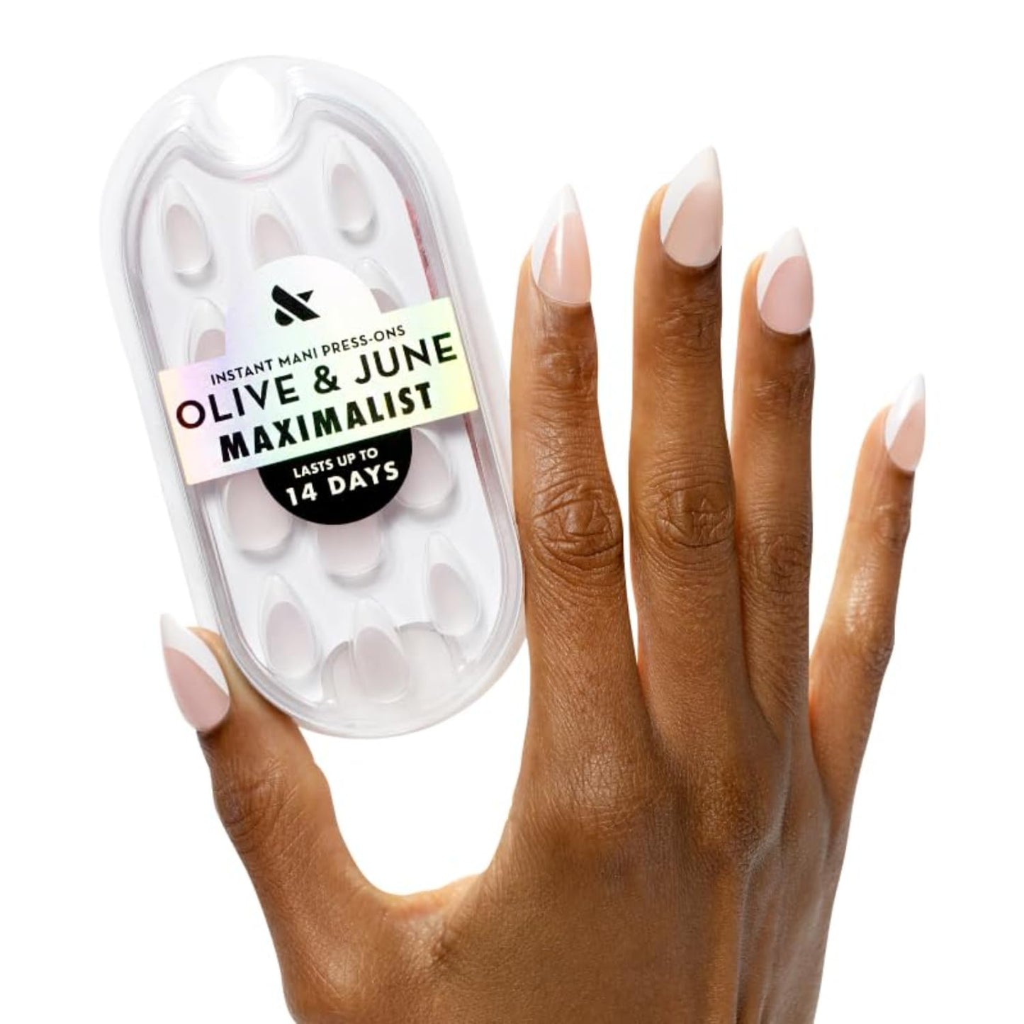 Maximalist Press-On Nails | 42 Non-Toxic Fake Nails in 21 Sizes | Short Almond Sparkle Party Design