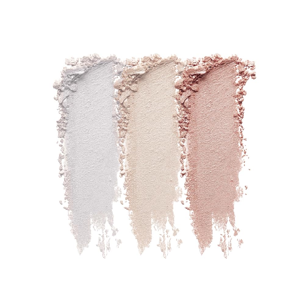 Baked Face Trio Palette, Highlighter Blush Contour &Eyeshadow All in One, Silky Smooth Blendable Powder, Natural Low Saturation Shades, Color Rich Waterproof Long-Lasting Makeup Palette for Daily-B03