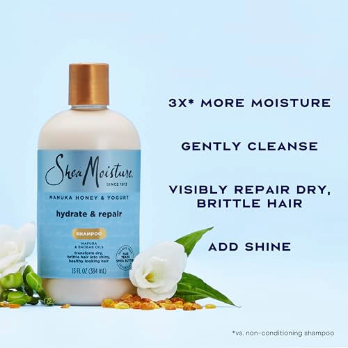 SheaMoisture Manuka Honey & Yogurt Shampoo - Hydrate & Repair 13 oz