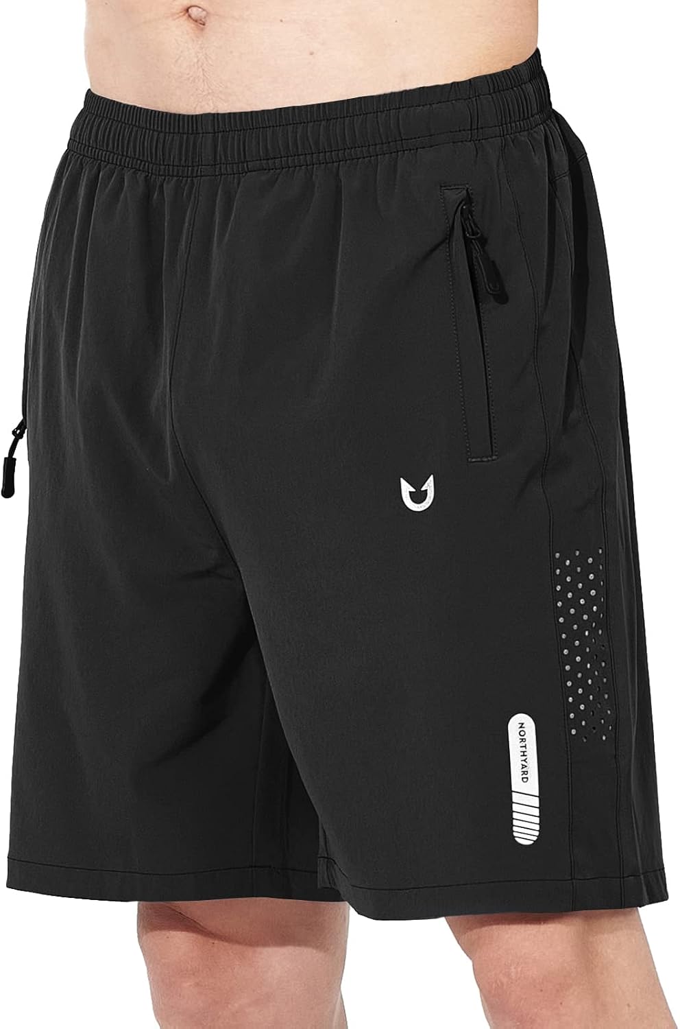 Men's Athletic Running Shorts - Quick Dry Lightweight Gym Workout | 7"/9"/5" Sizes, 3 Zipper Pockets