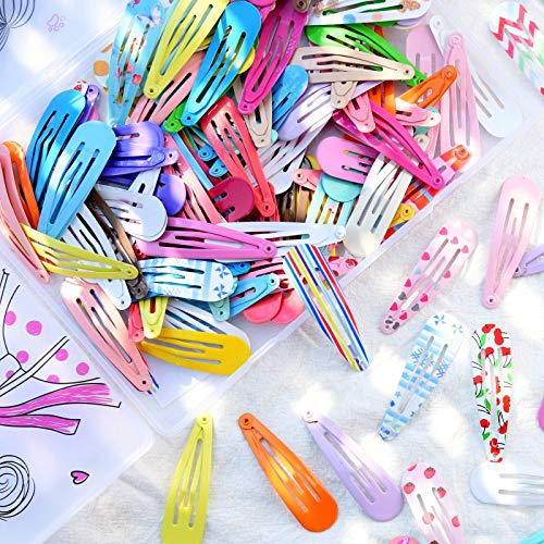 Multicolor 120 Pcs Funtopia Candy Color Hair Clips Set for Kids, Teens & Women