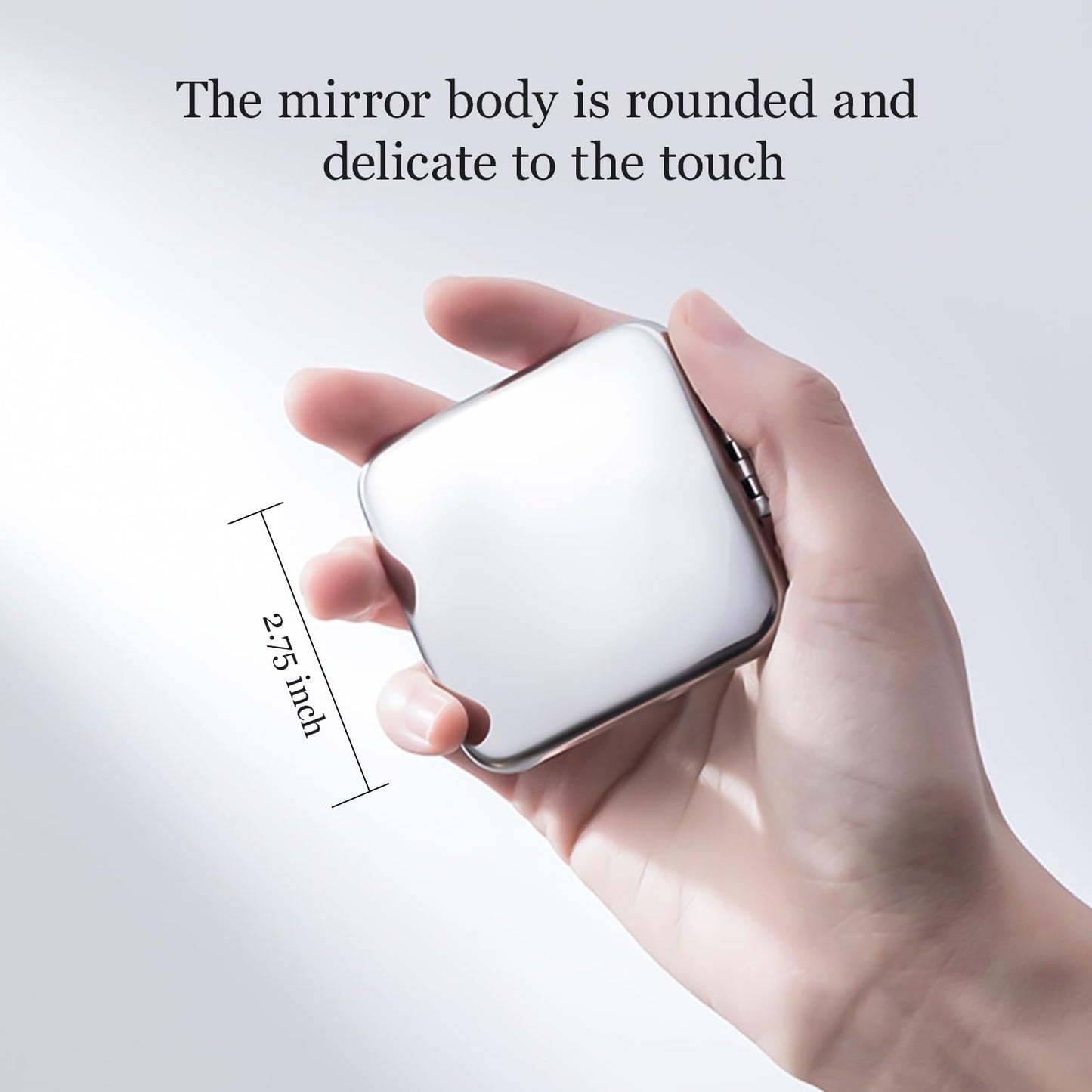 HSOOVZN Travel Makeup Mirror,Portable Folding Vanity Mirror 2-Sided Handheld Small Pocket Mirror Compact Portable for Handbag Purse Pocket(Round)