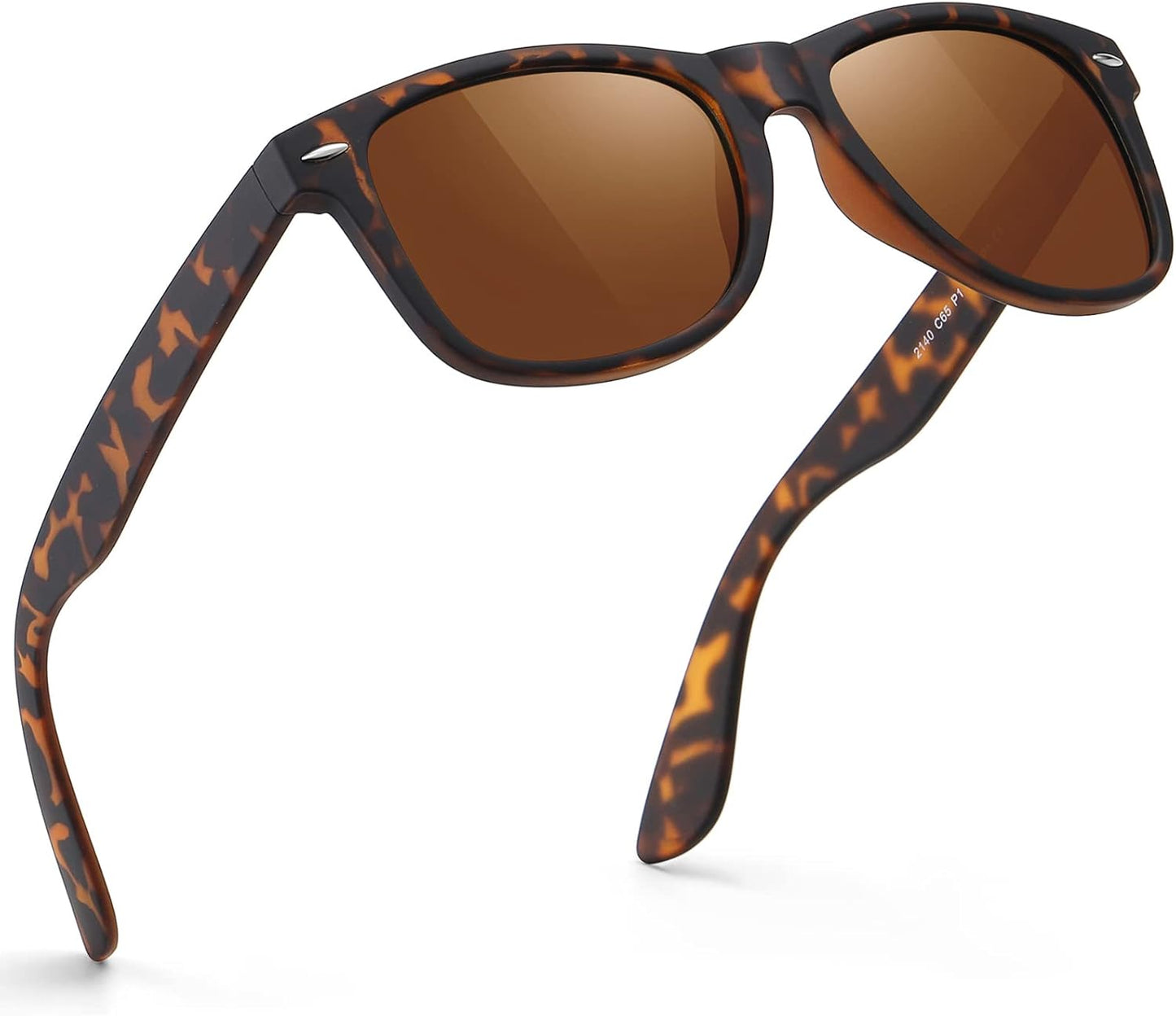 Polarized Sunglasses for Men & Women - Black Retro UV Protection for Driving & Fishing