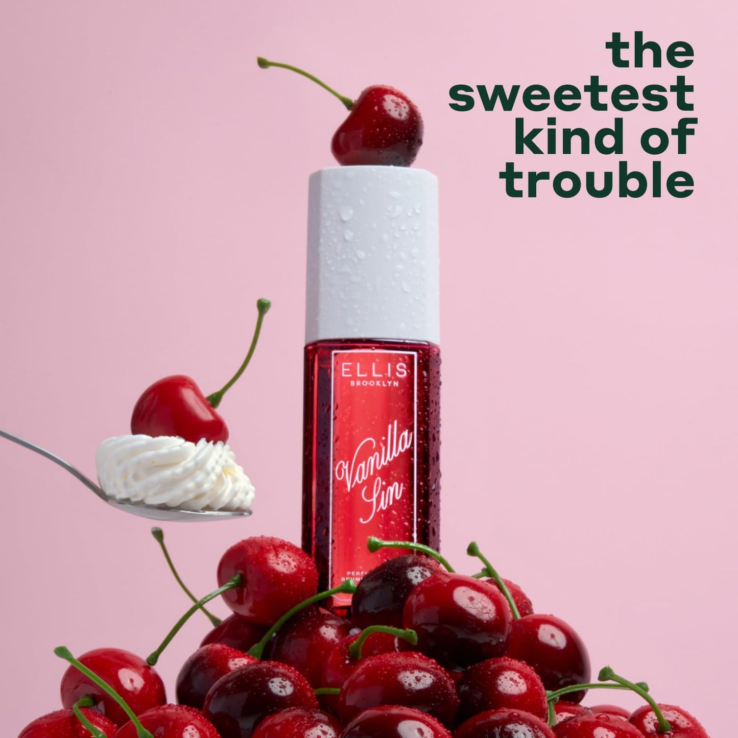 Ellis Brooklyn VANILLA SIN Perfume Mist, Gourmand Scent with Black Cherry, Freesia & Bourbon Vanilla, Vegan, Cruelty-Free, Sustainable Ingredients, Made in USA, 90ml/3 fl oz