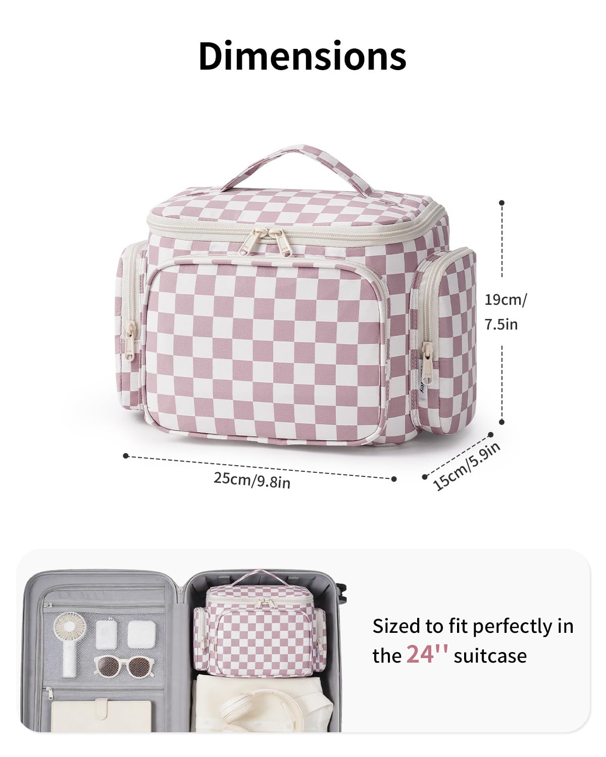 Narwey Hanging Travel Toiletry Bag for Women, Large Makeup Bag, Wide Open Cosmetic Bag, Multiple Organized Pocket, Wet Pocket for Towel, Portable Bathroom Travel Bag for Toiletries, Essentials