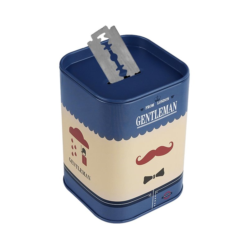 1 Pack Razor Blade Disposal Container for Safety Razor Blade, Detachable Safe Blade Bank for Used Leaf Razor, Large Capacity Razor Iron Disposal Case (Blue A)