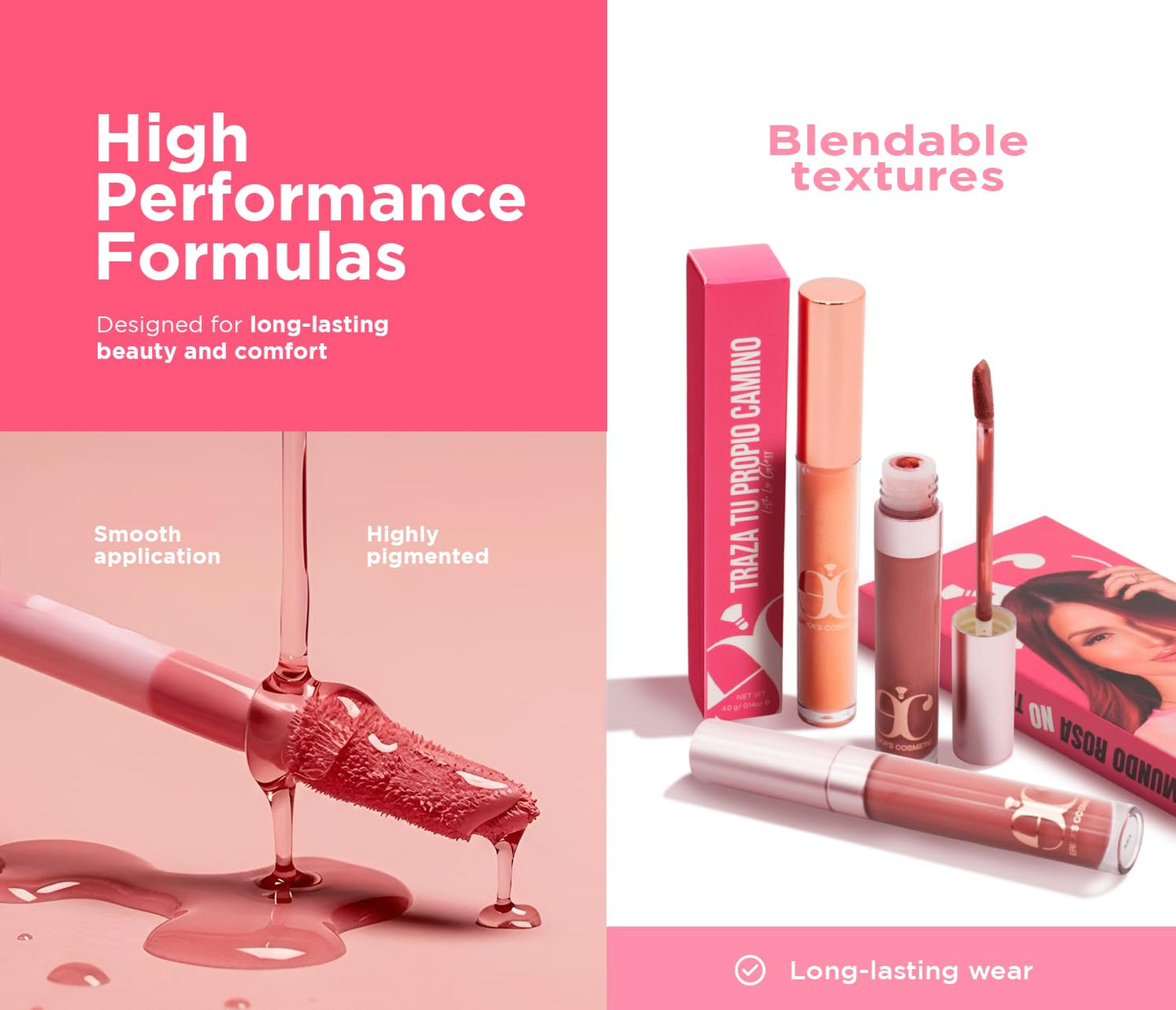 Cosmetic Makeup Kit - Lip Gloss, Lip Liner, Matte & Liquid Lipstick | All-in-One Face Contour Palette, Blush & Highlighter