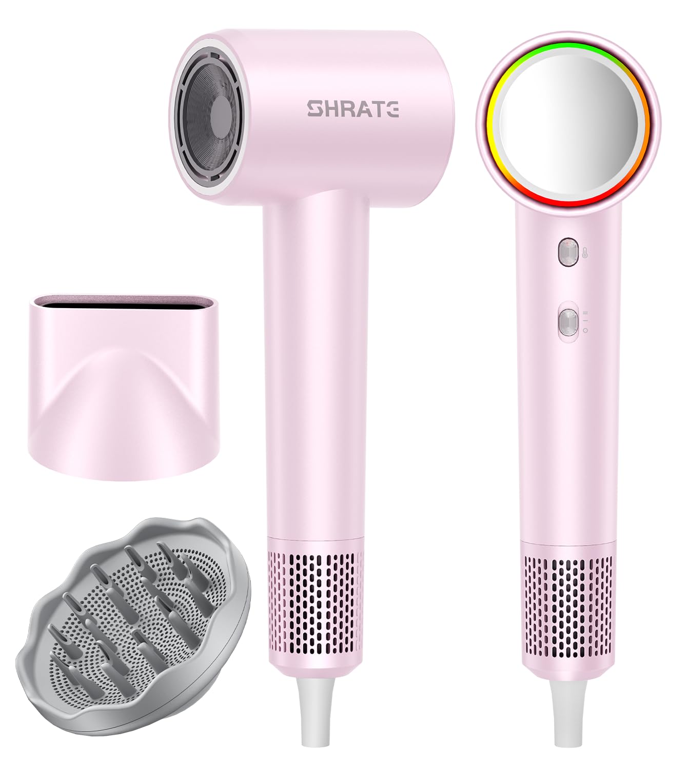 Professional High-Speed Ionic Hair Dryer - Ultra-Fast Drying, 500 Million Negative Ions | Compact Blow Dryer with Magnetic Diffuser for All Hair Types