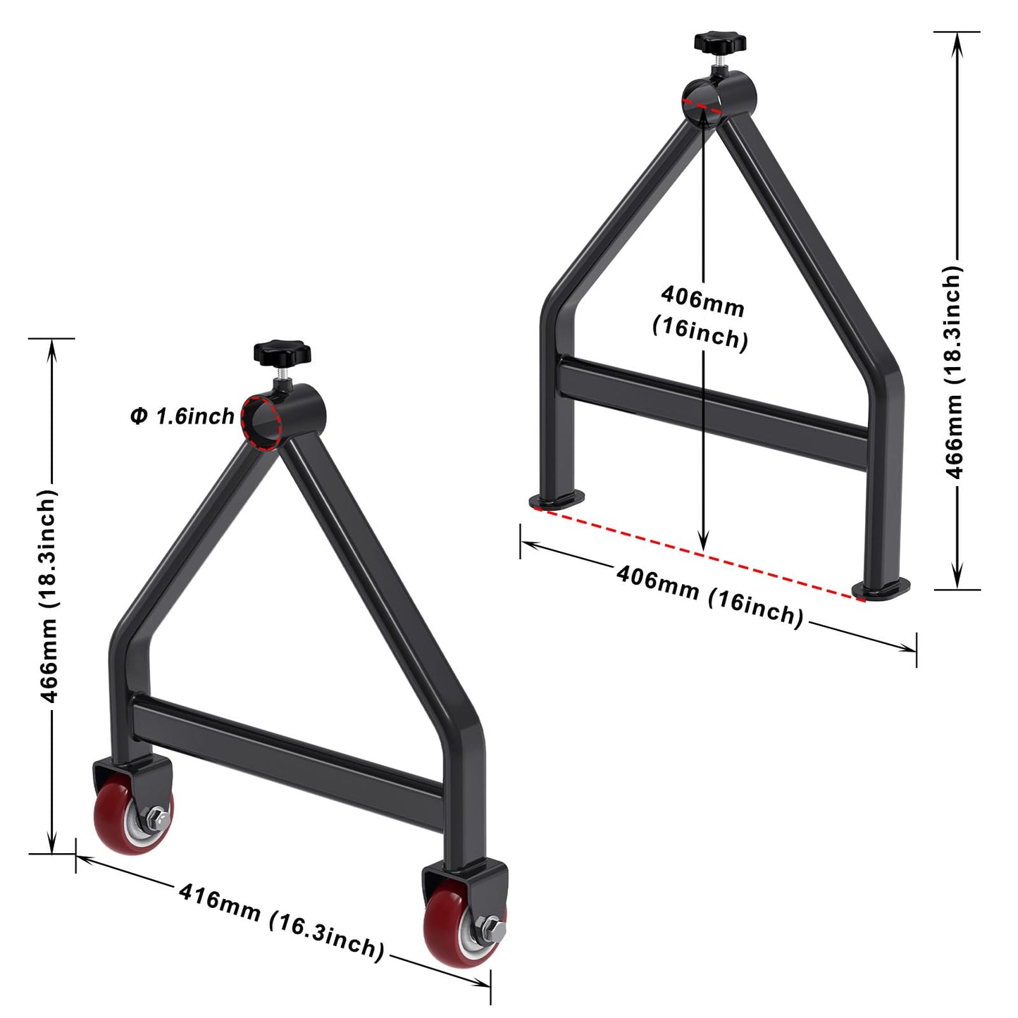Lifeswell Wire Spool Rack, Portable Cable Caddy, Steel Fully welded Wire Rack Dispenser for up to 28" Diameter Spools, 220 lbs Capacity, Black
