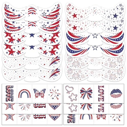 36 Patriotic Face Tattoos for 4th of July Celebrations