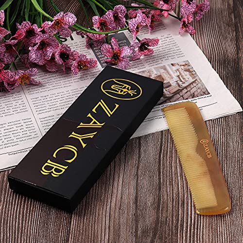 Buffalo Horn Fine Tooth Comb - Anti-Static Hair Detangler for All Hair Types