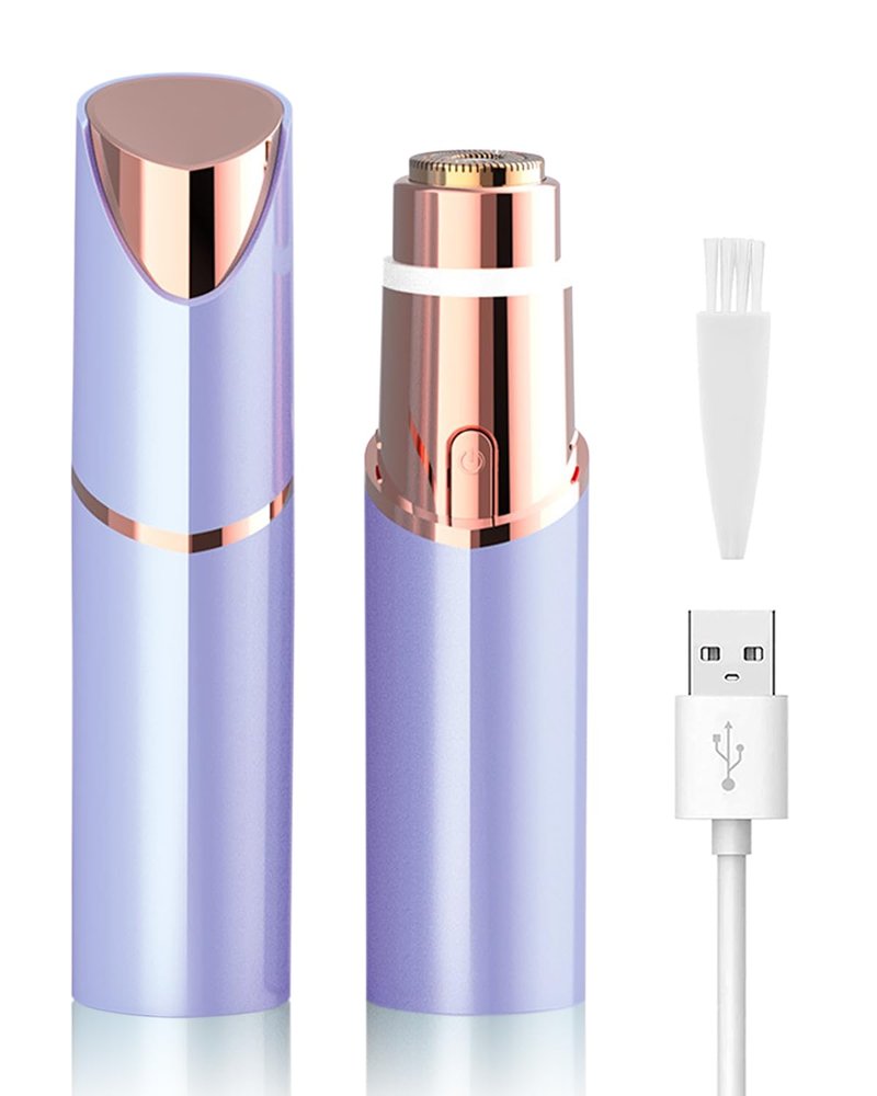 Electric Facial Hair Remover for Women - Face Hair Removal Epilators - Lady Facial Hair Shaver Rechargeable Painless for Face Upper Lips Peach Fuzz Chin Armpit Bikini Line Legs and Body (Blue)
