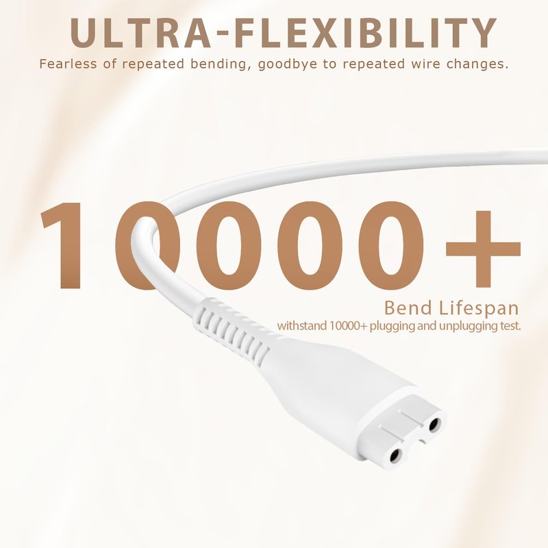 2 PCS Charger Cord Replacement for Flawless Nu Razor, USB Charging Cable for Finishing Touch Flawless Nu Trimmer Power Cord, 5FT