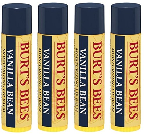 Burt's Bees Vanilla Bean Lip Balm, 0.15 oz - Pack of 4