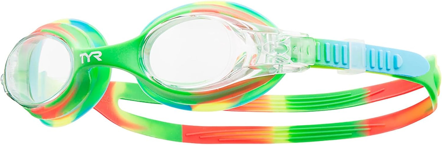Swimple Tie-Dye Kids' Swim Goggles - Comfortable Fit & UV Protection | Adjustable Strap