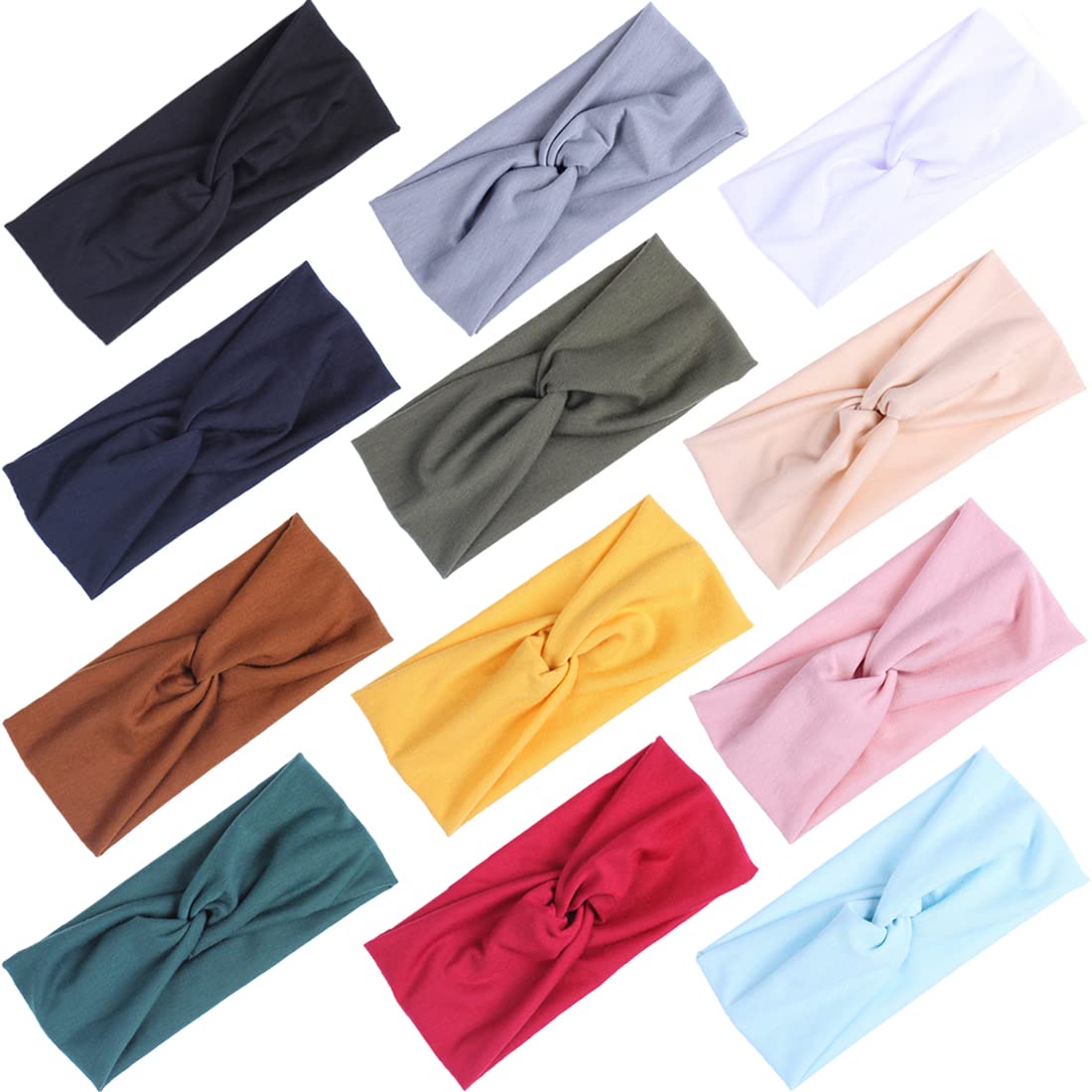 Kachanaa Boho Criss Cross Headbands for Women Vintage Bandana Headbands Hair Band Head Wrap
