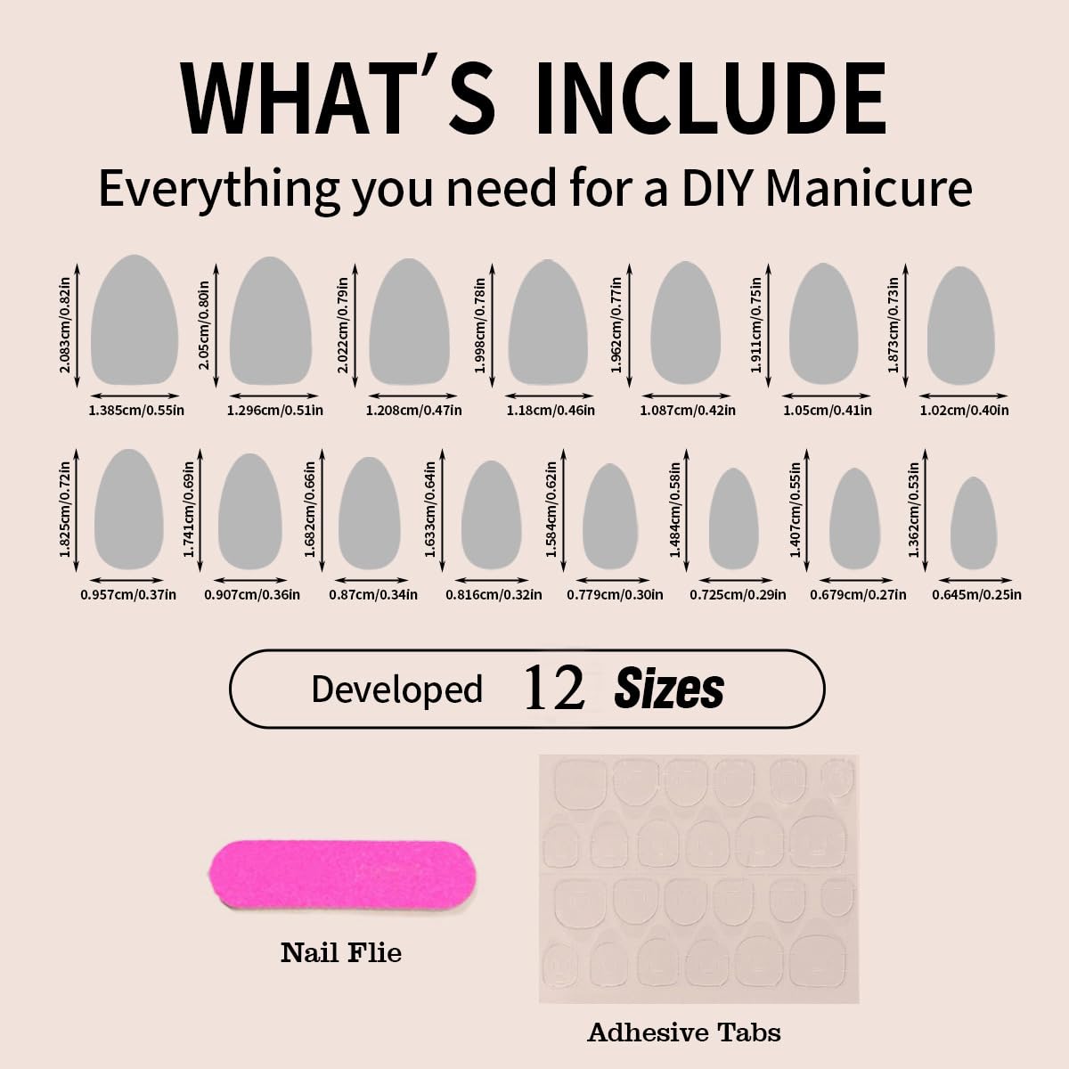 LRKNNO Short Almond Press on Nails Nude Ombre Fake Nails Glossy Full Cover Glue on Nails Reusable Acrylic False Nails Natural French Stick On Nails Kit for Women Daily Wear Manicure 24Pcs