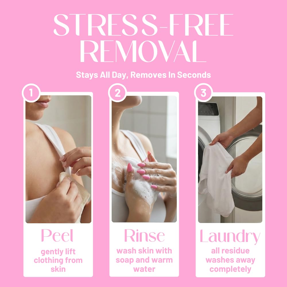 Liquid Body Adhesive | Fashion Tape for Strapless Dresses & Low-Cut Styles - Sweat-Proof, Fast-Drying - 20ml