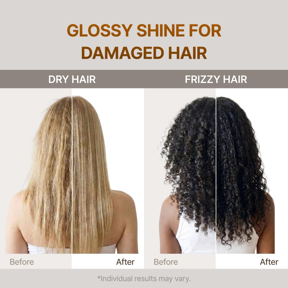 ROOBLISS Intensive Moroccan Hair Oil, Organic Argan Oil with Black Truffle for Shine & Frizz Control, Heat Protectant Hair Serum for Dry & Damaged Hair, Korean Hair Care (3.38 Fl Oz / 100ml)
