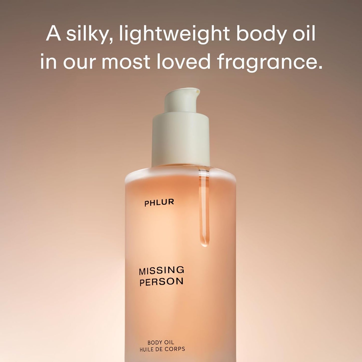 PHLUR Missing Person Body Oil - Hydrating Musk & Jasmine Scent | 4 Fl Oz for Men & Women