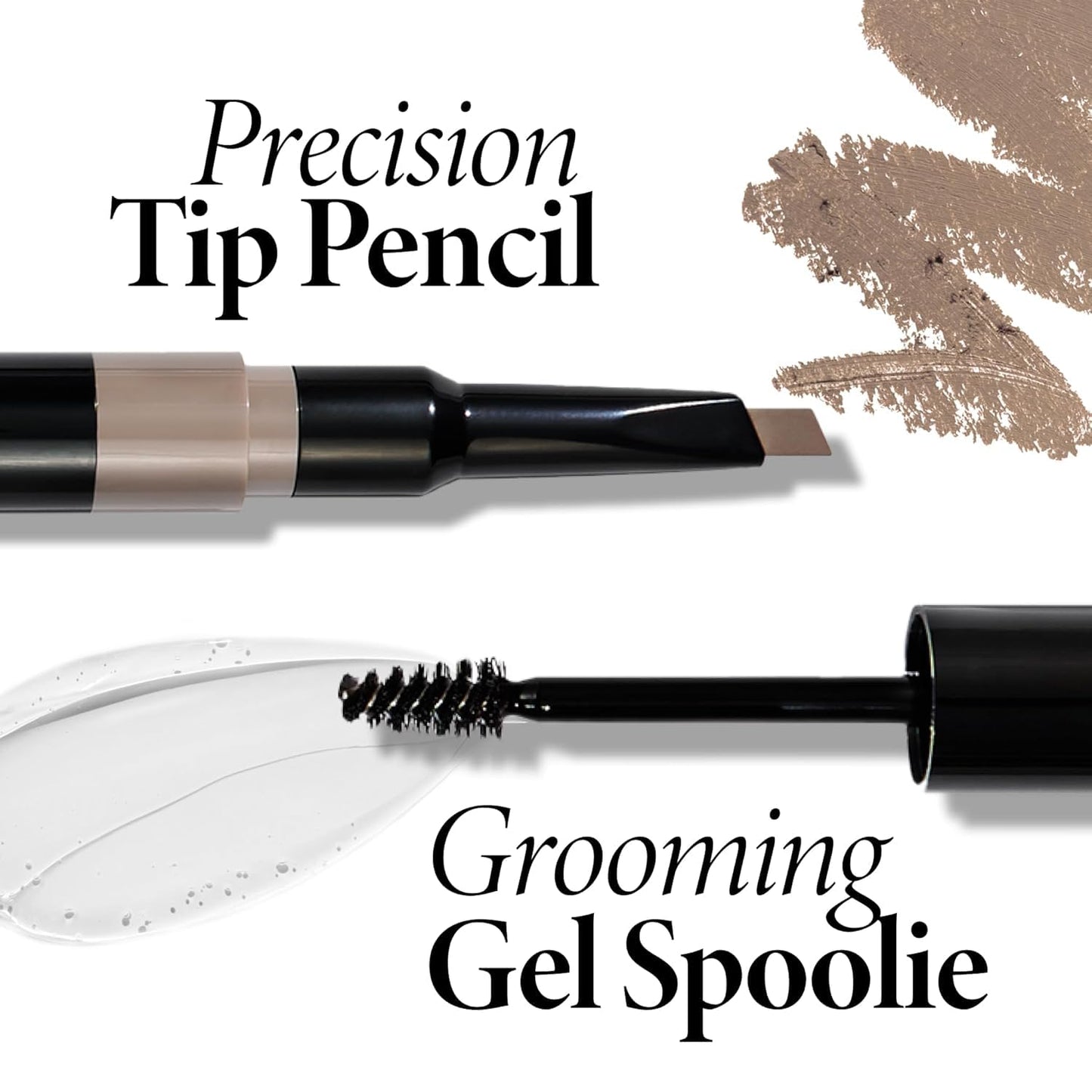 Sculpt-n-Stay Waterproof Eyebrow Pencil & Brow Gel - Dark Brown | Fills Sparse Brows, Defines & Sets, Smudge-Proof
