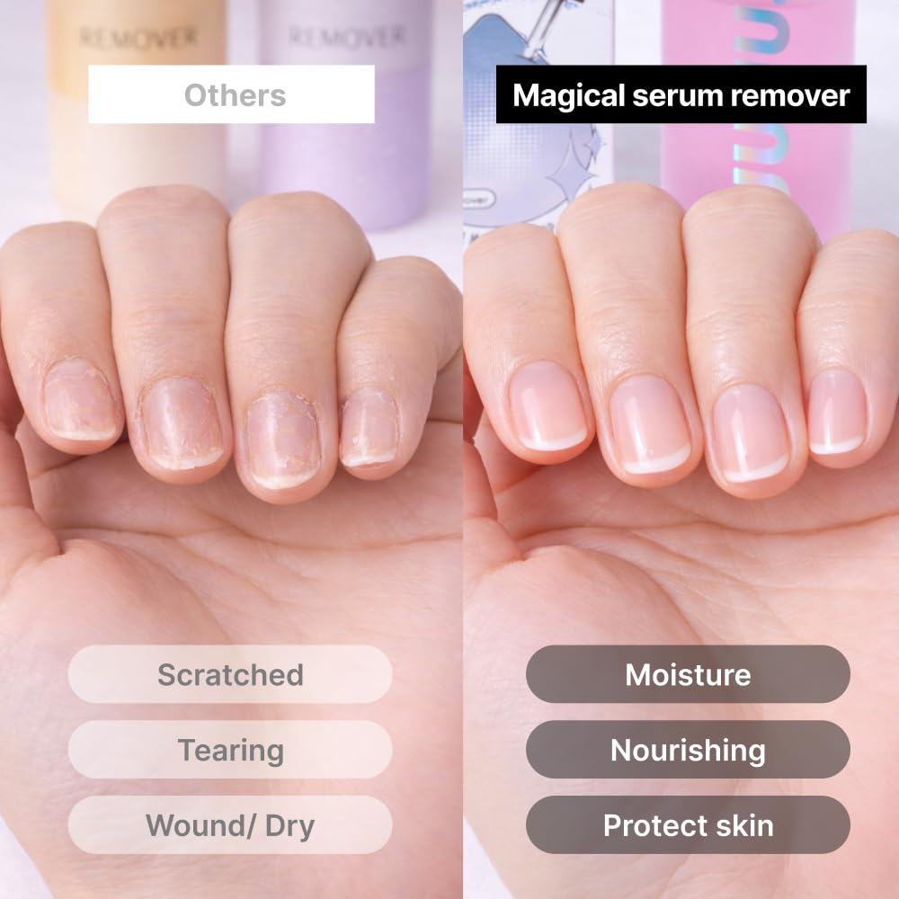 Gel Nail Strip Remover - Magical Serum for Semi-Cured Gel Strips | Non-Toxic, Odorless & Nourishing Formula