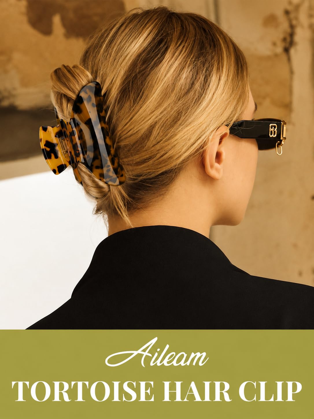 Hair Claw Banana Clips - Tortoise & Leopard Print Celluloid Barrettes | Large Fashion Accessories for Women