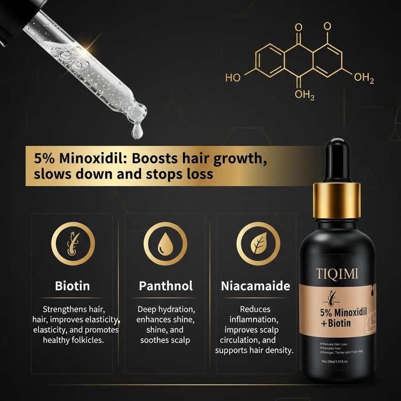 Minoxidil Hair Regrowth Treatment Foam - 5% Formula with Biotin & Rosemary Oil for Thicker, Fuller Hair | Unisex