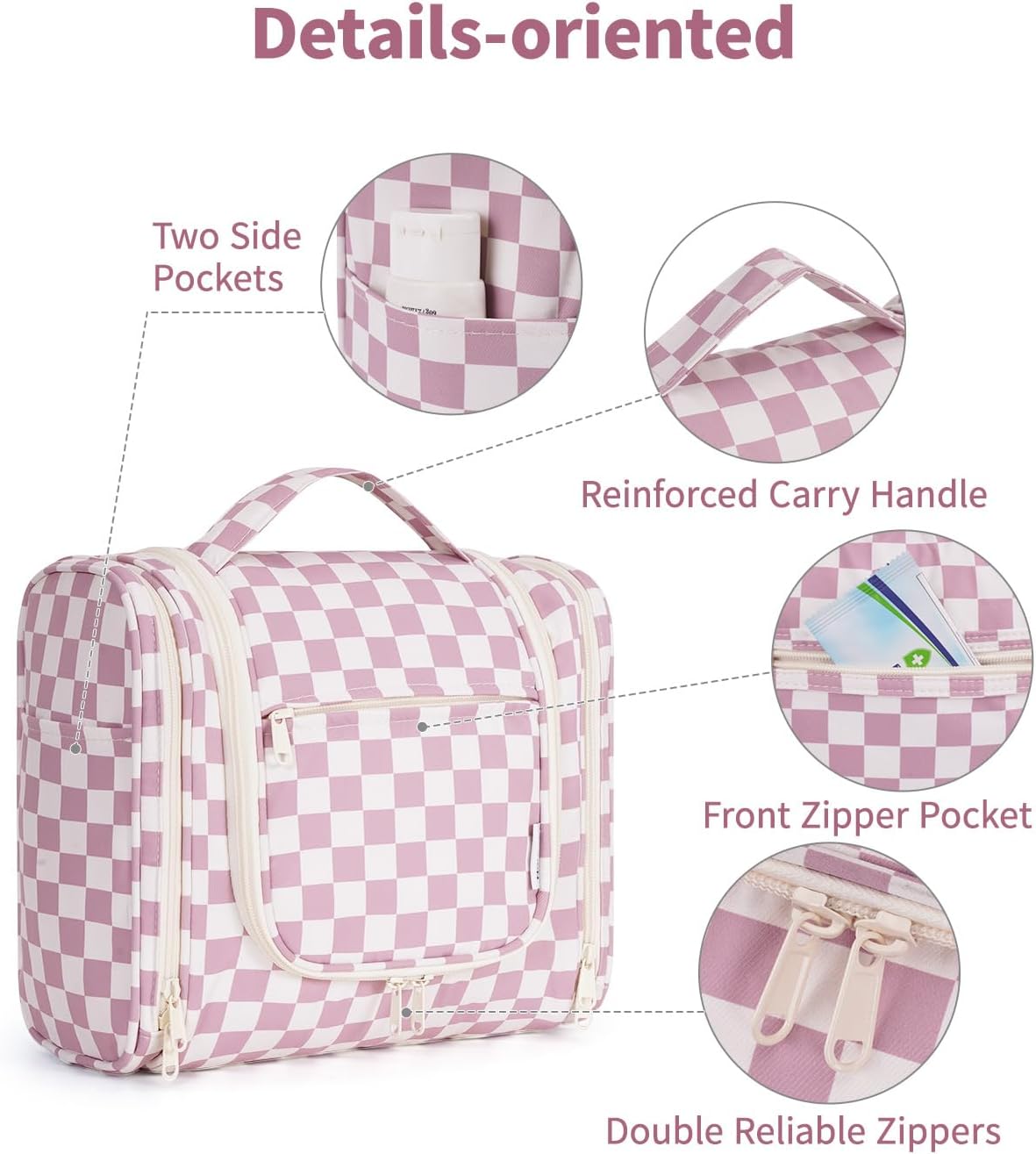 Hanging Toiletry Bag for Women - Travel Makeup Organizer with Multiple Compartments | Perfect for Cosmetics & Toiletries