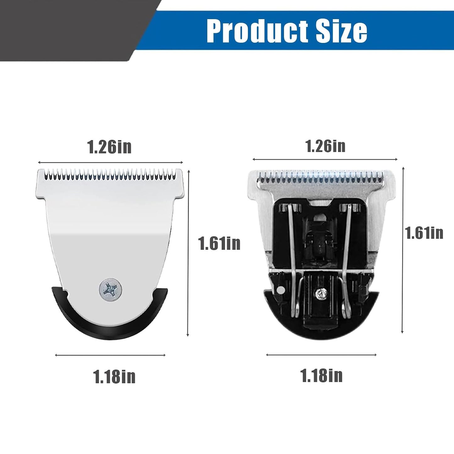 Detachable Hair Clipper Replacement Blades - Compatible with Wahl Mag Trimmers | 2-Pack #2111