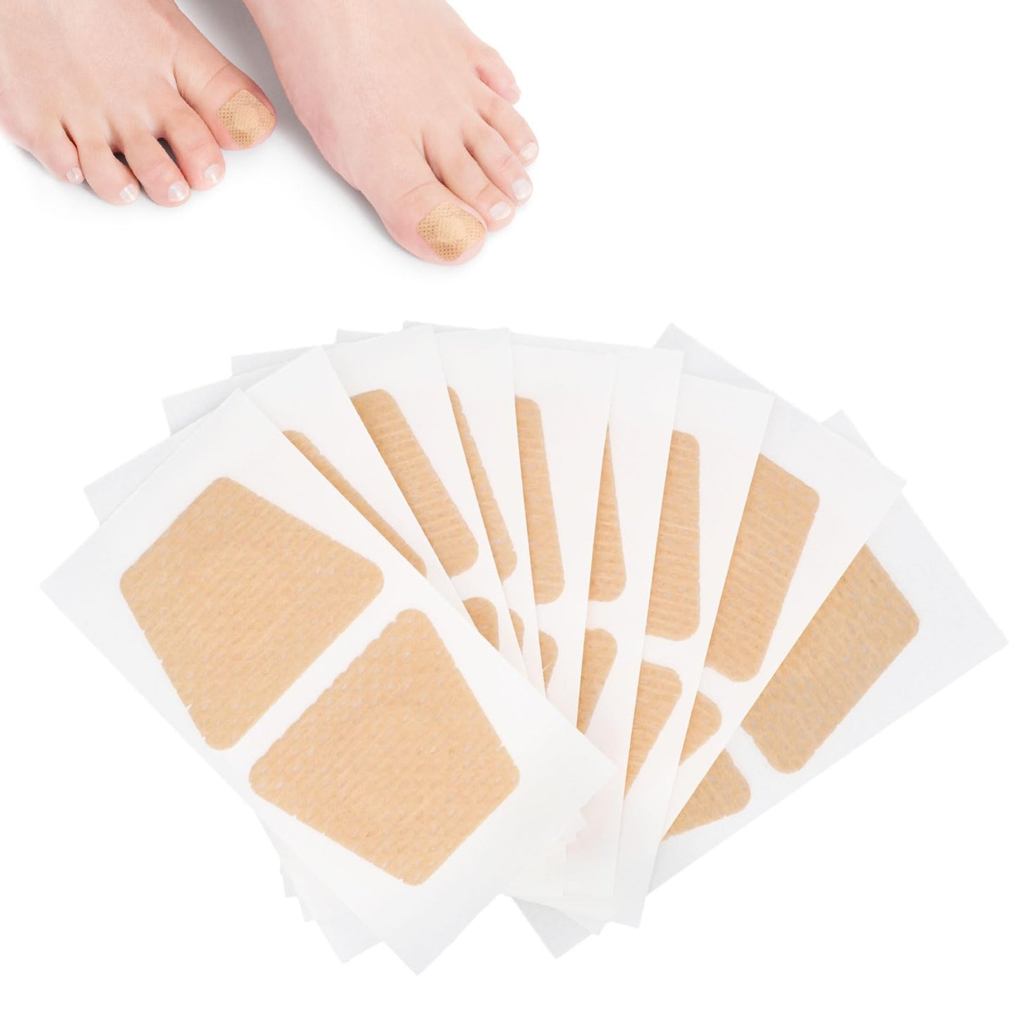 100pcs Nail Patches, 8-Hour Overnight Toenail Appearance Strips Extra Adhesive Daily Nail Nursing Stickers