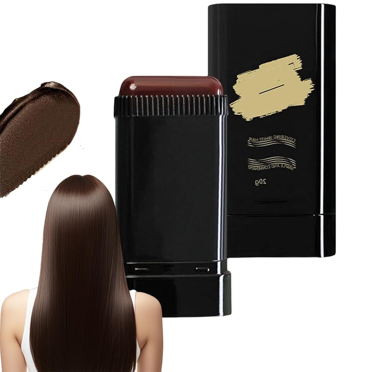 Long-Lasting Hair Dye Comb | Instant Hair Color Stick for Men & Women - 20g