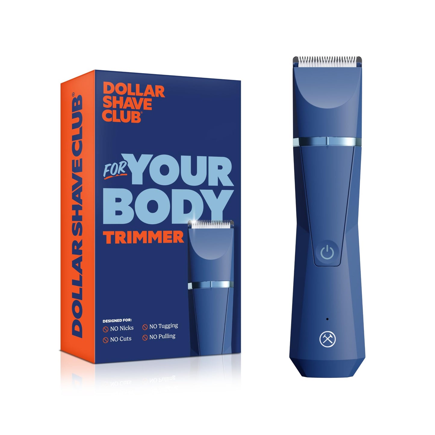 Dollar Shave Club | for Your Body Trimmer | Shower Safe, Ceramic Blades for Smooth Passes, | Body, Genitals, and Private Areas Electric Shaver for Men, IPX7 Waterproof Pubic Hair/Area Shaver